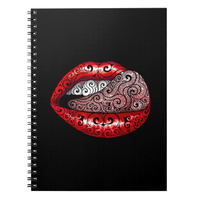 Swirly Precious Tongue Anteckningsbok (Framsidan)