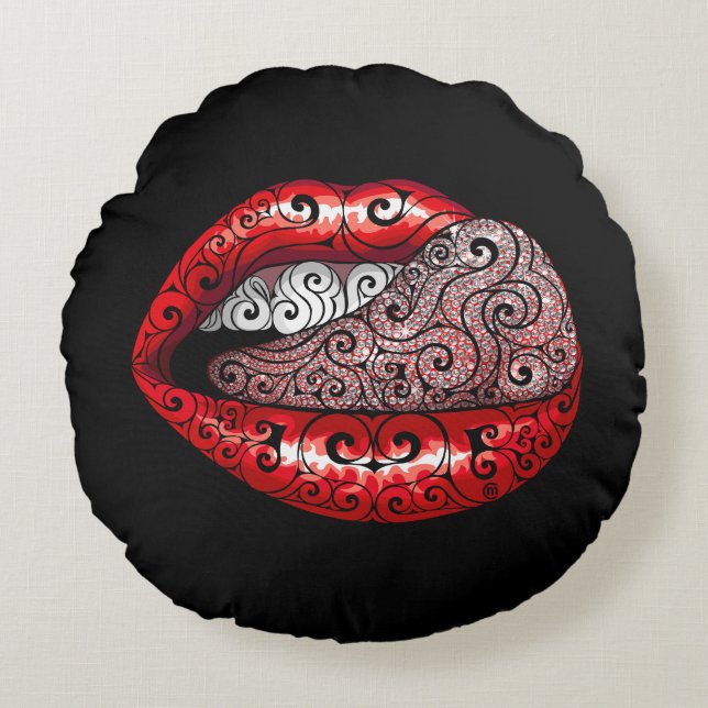 Swirly Precious Tunga Rund Kudde (Framsidan)