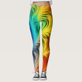 Swirly Rainbow Leggings