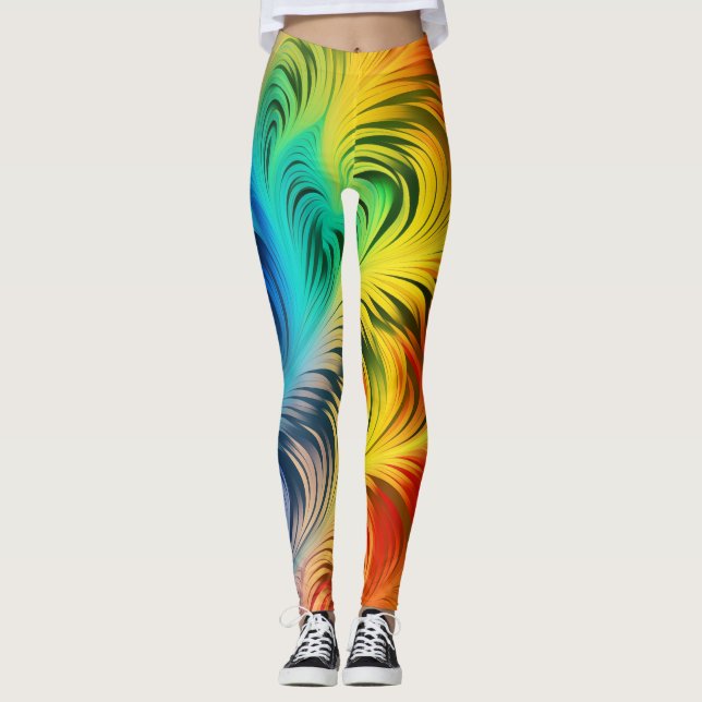 Swirly Rainbow Leggings (Framsida)
