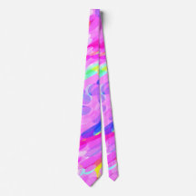 Swirly Rosa Bright Bold Cheerful Neck Tie
