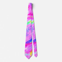 Swirly Rosa Bright Bold Cheerful Neck Tie Slips