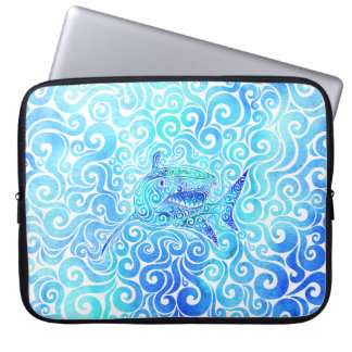 Swirly Shark Laptop Fodral