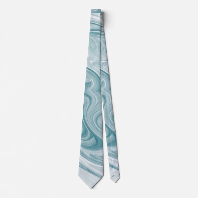 "Swirly Teal Abstrakt" Slips (Framsida)