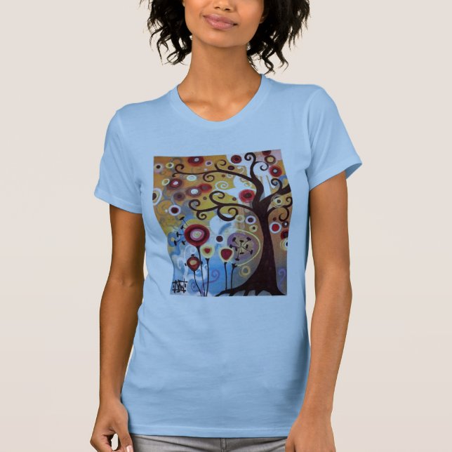 Swirly träd tee shirt (Framsida)
