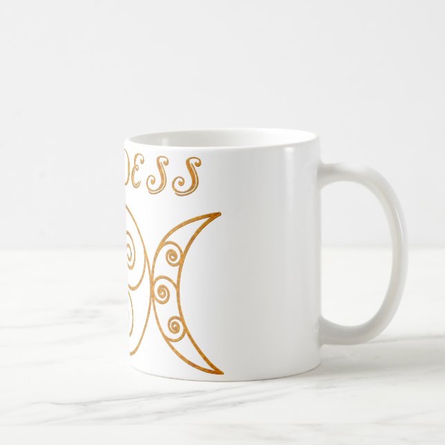 Swirly trefaldigt gudinnasymbol kaffemugg (Höger)
