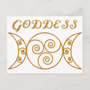 Swirly Triple Goddess Symbol Vykort