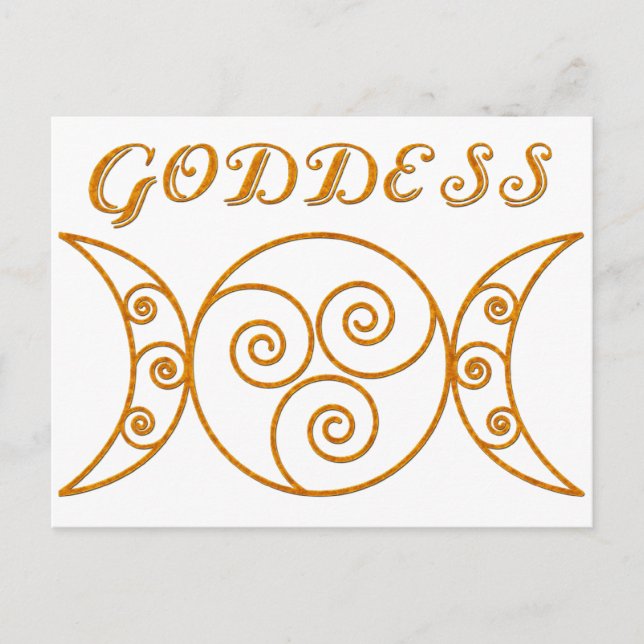Swirly Triple Goddess Symbol Vykort (Framsida)