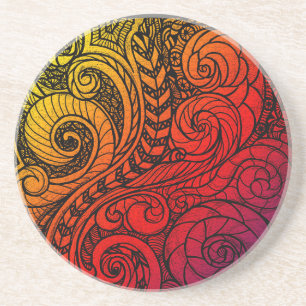 Swirly Vibes Sandstone Underlägg