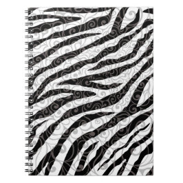 Swirly Zebra Design Anteckningsbok