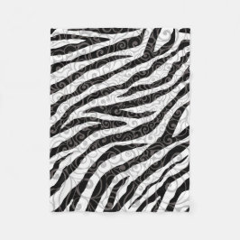 Swirly Zebra Design Fleecefilt
