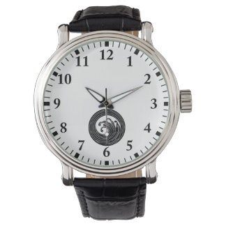 Swirtliknande vågcirkel armbandsur