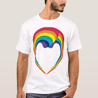 swish_rainbowansikte och zickzackmönster tee shirt
