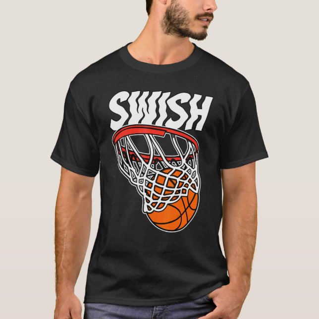 SWISH Street Basketball Ringar Urban 3 Point Shoot T Shirt (Framsida)