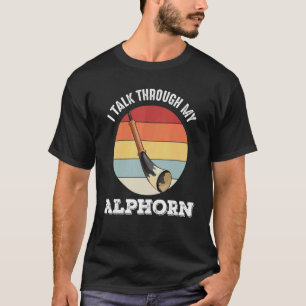 Swiss Alphorn Music Instrument in Schweiz Alpernas T Shirt