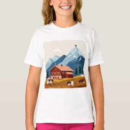 Swiss Alpine Scene T Shirt