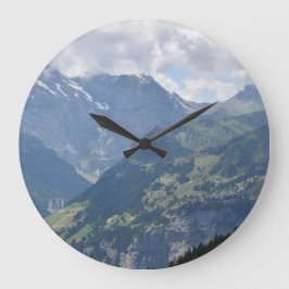 Swiss Alps Clock Stor Klocka