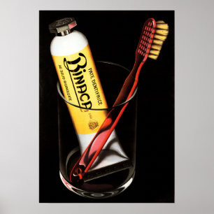 Swiss BINACA Toothpaste Sachplakat Advertisation Poster
