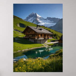 Swiss Chalet Vibes - Fuel Din resa Poster