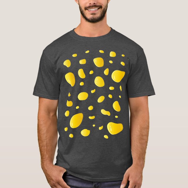 Swiss Cheese Costume Halloween Costume T Shirt (Framsida)