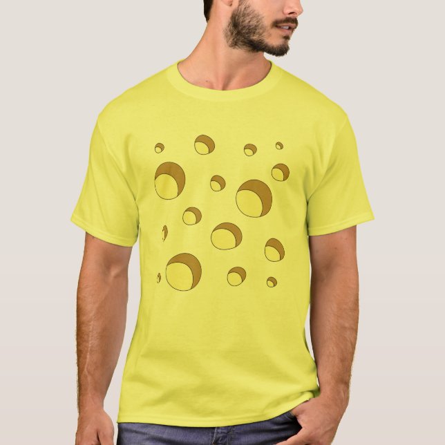 Swiss Cheese Hål Costume Funny Halloween Älskare H T Shirt (Framsida)