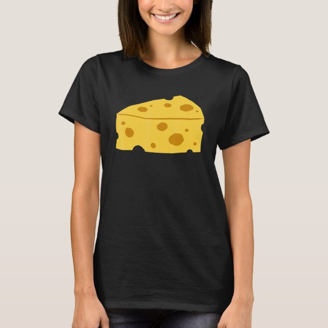 Swiss Cheese I Kärlek Cheese Gouda Cheddar Mozzare T Shirt (Framsida)