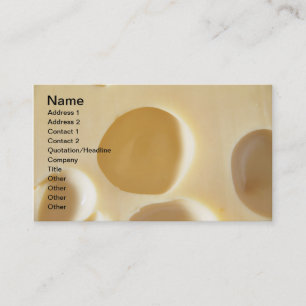 SWISS CHEESE YTA STRUKTUR CREAM CIRCLES HÅL VISITKORT