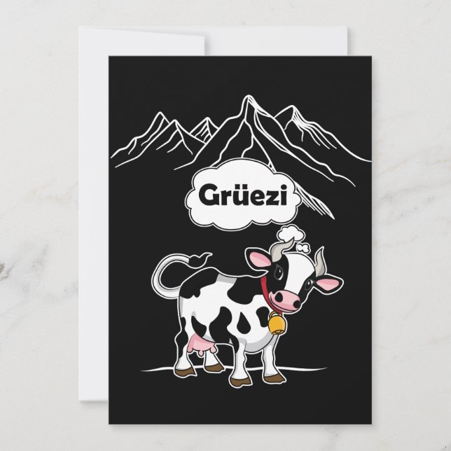 Swiss Cow - Grüezi - Schweiz Travel (Framsida)
