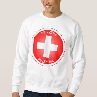 Swiss Cross Svizzera Circle Shape Lång Ärmad Tröja