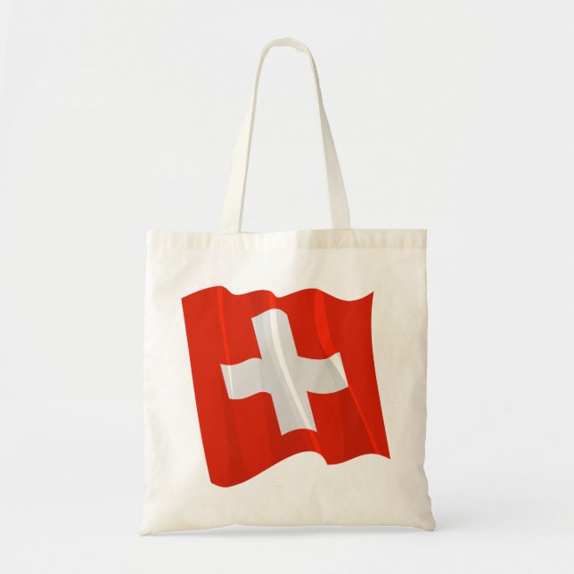 Swiss Flagga Tote Bag Tygkasse (Framsidan)