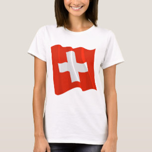 Swiss Flagga Womens T-Shirt