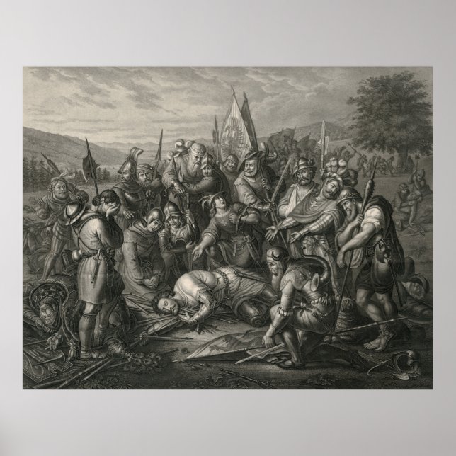 Swiss Legendary Hero Arnold von Winkelried Sempach Poster (Framsidan)