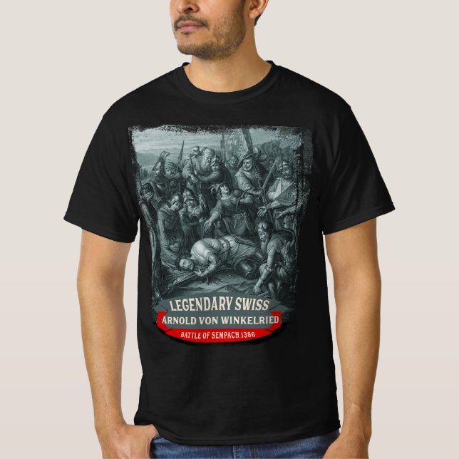 Swiss Legendary Hero Arnold von Winkelried Sempach T Shirt (Framsida)