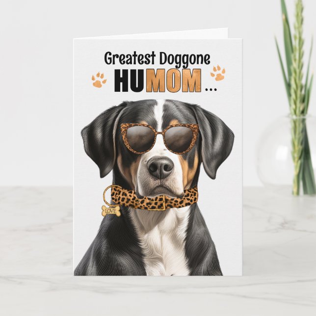 Swiss Mountain Hund Best HuMOM Now Mors dag Helgkort (Framsida)