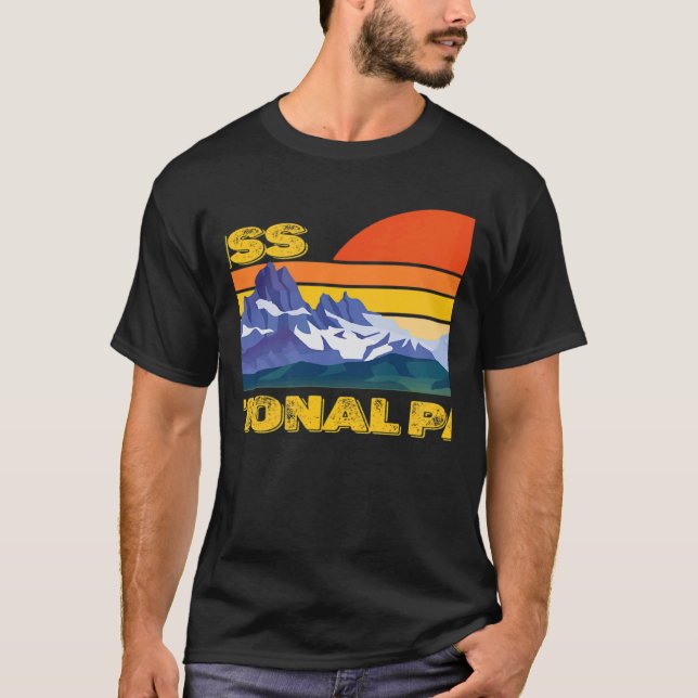 Swiss National Park Alps Souvenir Engadin Retro Ca T Shirt (Framsida)