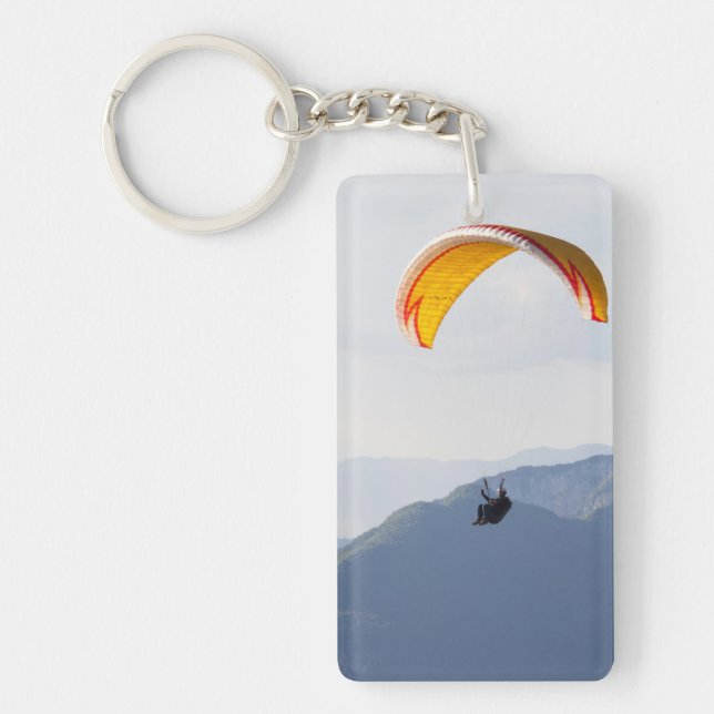 Swiss Paragliding Orange Epic Roligt Fab Keychain Nyckelring (Framsidan)