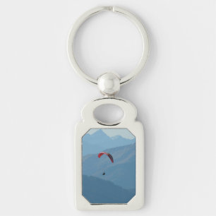 Swiss Paragliding Rektangulärt Silverfärgad Nyckelring