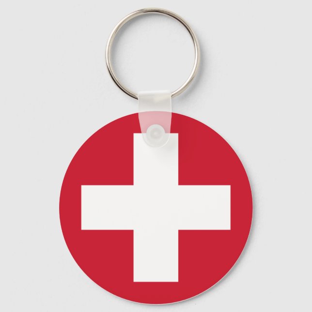 Swiss Roundel Keychain Nyckelring (Framsida)