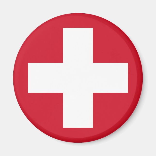 Swiss Roundel Magnet (Framsidan)
