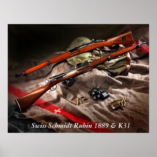 Swiss Schmidt Rubin 1889 & K31 Poster (Framsidan)