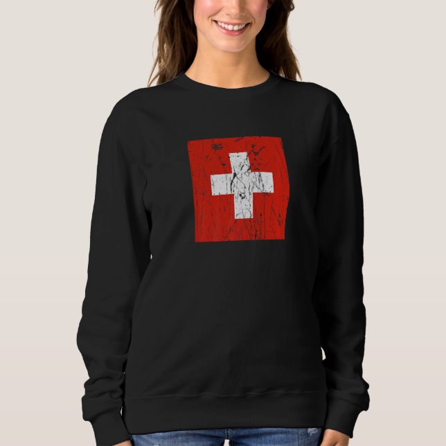 Swiss Switzerland Flag Pride Swiss Flag T Shirt (Framsida)