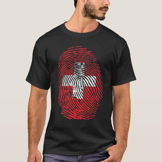 Swiss Touch - Fingerabdruck T Shirt (Framsida)