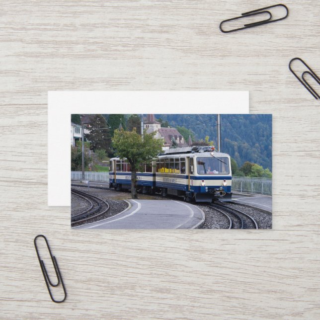 Swiss Train Business Card Visitkort (Fram/Back In Situ)