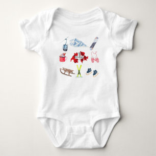 Swiss Winter Travel Combo   Baby Bodykostym T Shirt