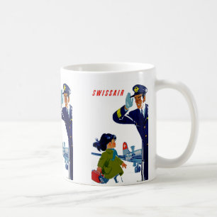 Swissair liten flicka kaffemugg