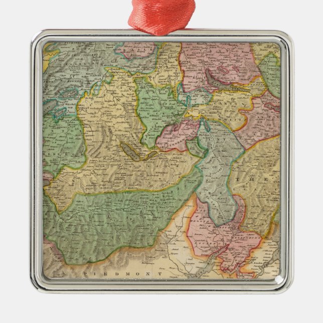 Swisserland Mt Blanc Julgransprydnad Metall (Framsidan)