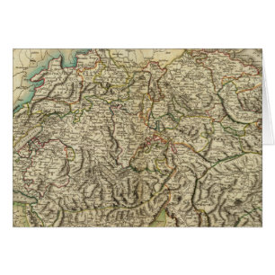 Swisserland - Schweiz Atlas Karta Hälsningskort