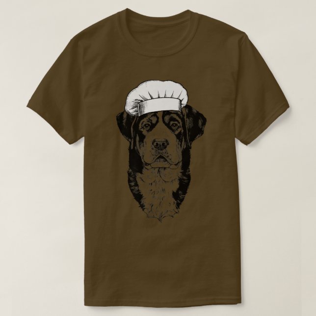 Swissy Underbarare Swiss Mountain Hund Cook Chef F T Shirt (Design framsida)