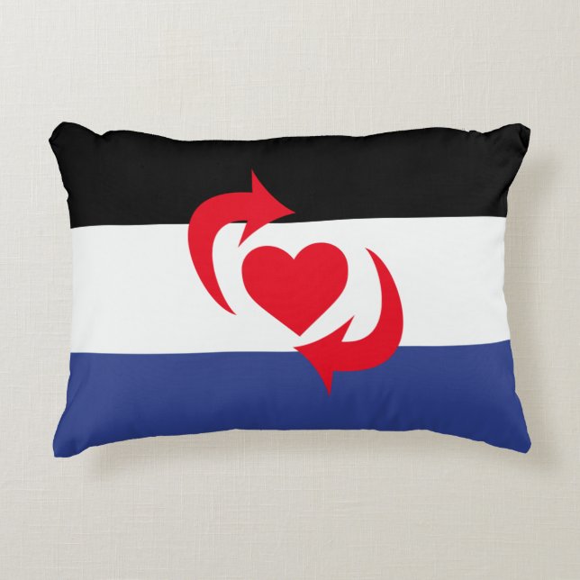 Switch Pride Flagga Prydnadskudde (Framsidan)