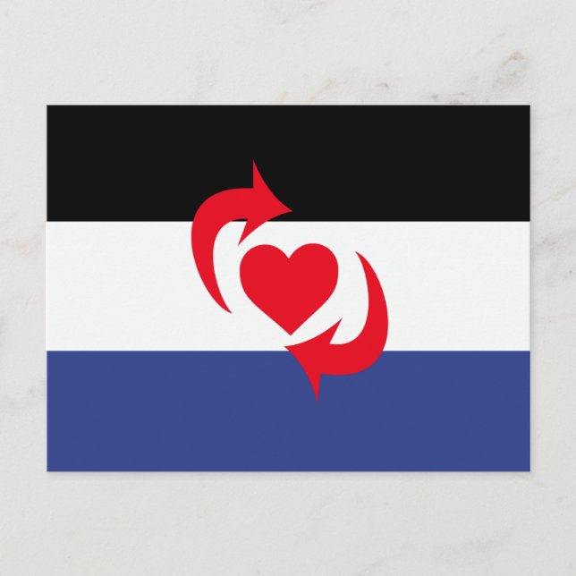 Switch Pride Flagga Vykort (Framsida)